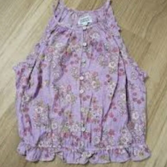 Unique Vintage Floral Dream Weaver Purple Halter Top Sz L New - Picture 1 of 5